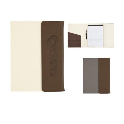 China Pen Loop Custom Logo Junior Padfolio Leather A5 Folio Folder for Notepad Include 5