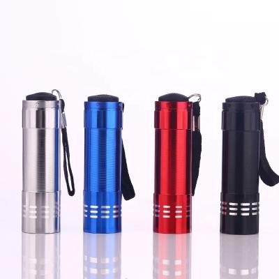 China Emergency 9 LED UV Flashlight For Agent Detection Money Detect Fluorescent Lighting for sale