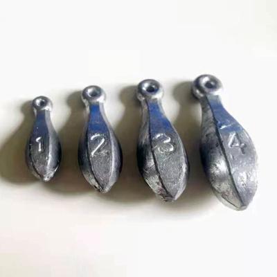 China China Factory Wholesale Durable Snapper Sinkers Bank Shape Lead Weighs Fishing Sinkers for sale