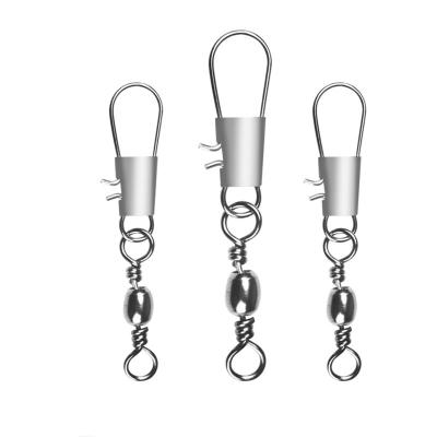 China Outdoor Activities Fishing Rolling Strong Ball Bearing Fishing Accessories Stainless Steel Swivel Fishing Snap for sale