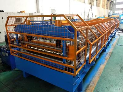 China To USA Trapezoidal Roofing Sheet Roll Forming Machine With Manual Pre-cutting Device for sale