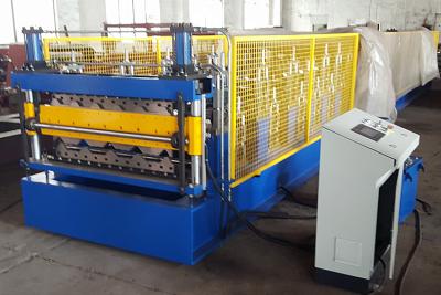 China Double Layer Metal Sheet Roll Forming Machine For Two Trapezoidal Profiles for sale