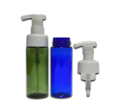 China 150ml Green Color Custom High Quality Cosmetic Face Detergent Soap Foam Dispenser Pump Plastic Bottle Blue for sale