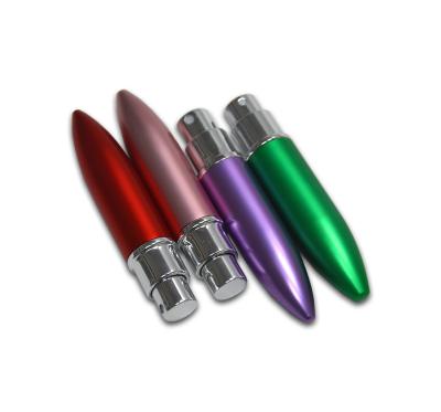 China Personal Care HAPUTA Colorful Bullet 10ml Perfume Sample Spray Glass Cosmetic Packaging Bottle for sale