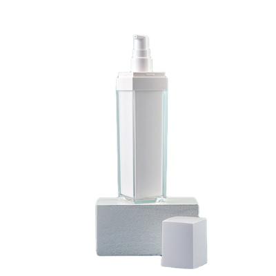 China HAPUTA Matte White Empty Cosmetic Plastic Airless Pump Bottle 30ml 50ml 100ml Cylinder Cosmetic Liquid Skin Care Container for sale