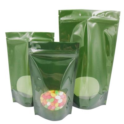 China Custom 120g/150g/200g moisture proof printed recyclable cookies stand up pouch with zipper edibles packaging bags and window bag for sale