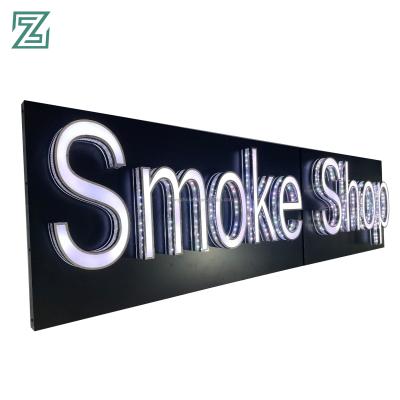 China High Quality Store Buildings Illuminated Word Sign Stainless Steel Punching Led Channel Letter for sale