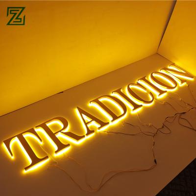 China Customized Shop 3D LED Advertising Sign 3D Channel Letters Stainless Steel Outdoor Waterproof Acrylic Back Light Letters for sale