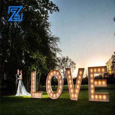 China Shop wholesale big big marquee lights 3ft 4ft waterproof 5ft giant LOVE letters props led channel light for weddings for sale