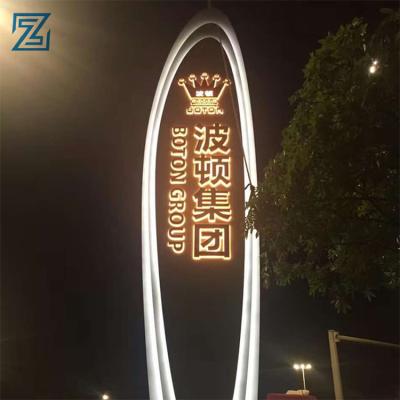 China China Hot Selling Aluminum Led Illuminated Sign Led Outdoor Signage For Street Sign for sale