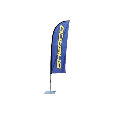 China Outdoor Aluminum Beach Flag Advertising Beach Feather Flag Banner Display Advertising for sale