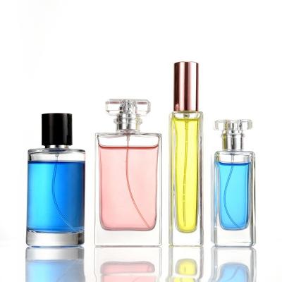 China Factory Customized Personal Care Perfume Bottle Glass Crystal Perfume Bottle With Spray Cap 30ml 50ml 100ml for sale