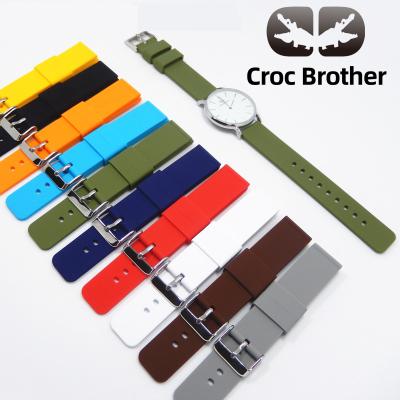 China Silicone Watch Accessories For Sample Silicone Version Watch Strap 14-24mm Quick Release Rubber Watch Band for sale