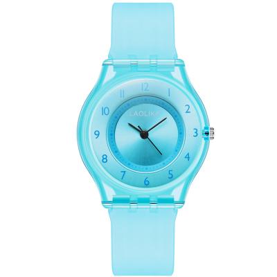 China Colorful Children For Birthday Gift Student Young Girl Starry Sky Face Transparent Jelly Watches Lovely Plastic Wrist Watch for sale