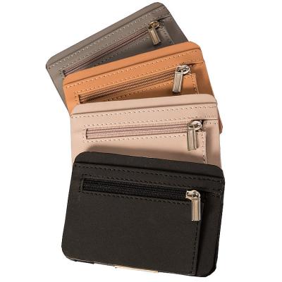 China Leather Magic Korean Zipper Nubuck Style Slim Wallet Wallet With Money Clip for sale