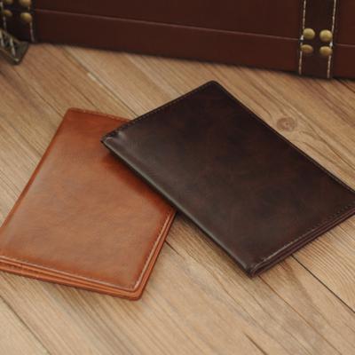 China Multifunctional Korean Leather Passport Case PU Passport Cover Style Silver Clip Credit Card Holder for sale