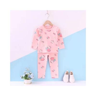 China Autumn High Quality Cheap Baby Sleepwear Children's Boutique Long Cotton Cartoon Sleeving Pajamas for sale