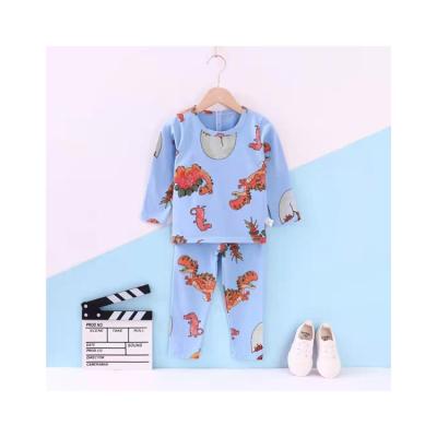 China Unique Supplier Breathable Kids Cotton Competitive Price Cotton Sleepwear Set Long Sleeved Pajamas for sale