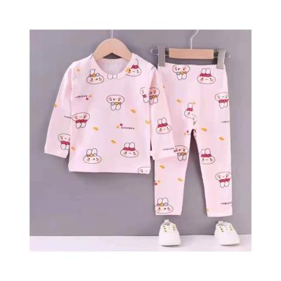 China Autumn Long Cotton Product Supplier Hot Selling Sleeving Pajamas Baby Thermal Sleepwear Children Boutique for sale