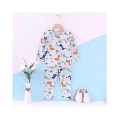 China Factory direct cotton clothes set cotton children Christmas children sleepwear long sleeved pajamas for sale