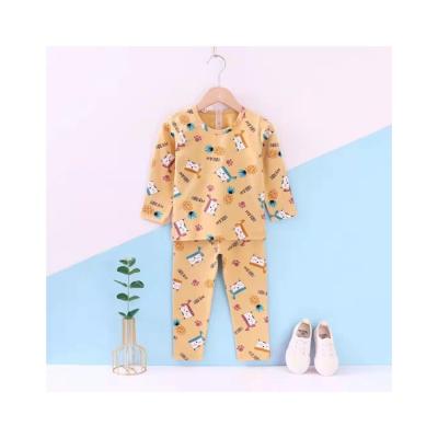 China Factory Sales Hot Autumn Cotton Sleepwear Boys Girls Cartoon Set Children Clothes Long Sleeved Pajamas for sale