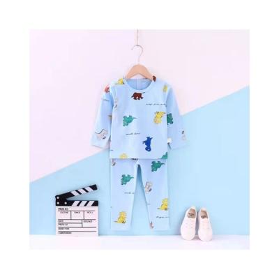 China Hot Cotton Factory Sales Girls Children T-shirt Tops Pants Baby Autumn Sleeping Clothing Long Sleeved Pajamas for sale