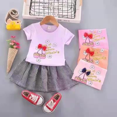 China Fashion Competitive Price China Cartoon Printing Set Two Piece Casual Wear Shorts Sleeve Summer Kids for sale