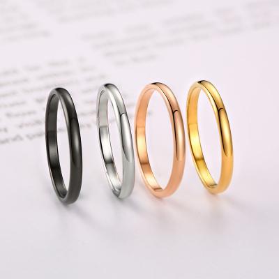 China CLASSIC 2mm  Gold Plated Womens Tungsten Wedding Ring for Women Wedding Band Engagement Ring for sale