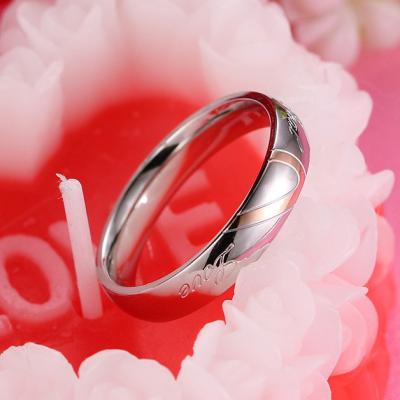 China CLASSIC Factory Direct Supply Titanium Steel Jewelry Ring Lovers Ring In Korean Tungsten Ring Couple for sale