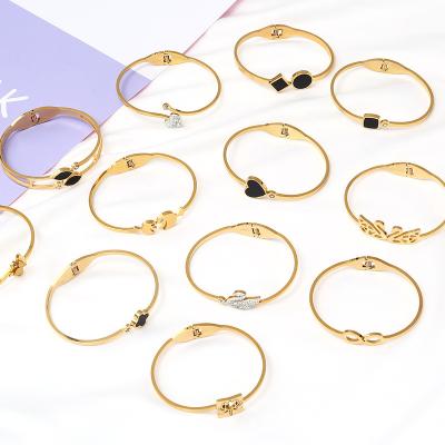 China Other bracelet sample high quality non tarnish fashion accessories jewelry 2023 stainless steel brand jewelry bracelet mixed for sale