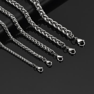 China Other Flower Basket Chain Necklace Stainless Steel Keel Chain Necklace for Women Men Fashion Punk Jewelry Unisex Accessoires Gift for sale