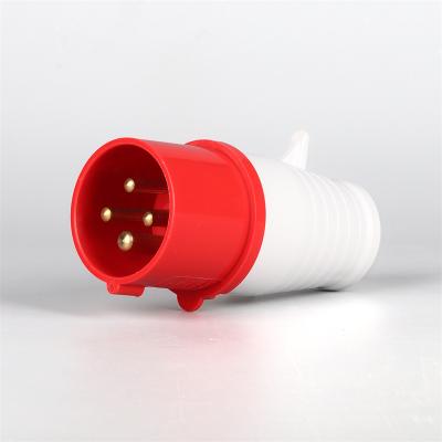 China ZJXM Industry Industrial Socket 014 Socket 4 Pin 3p e 230v 440v 16a 4p Flat for sale