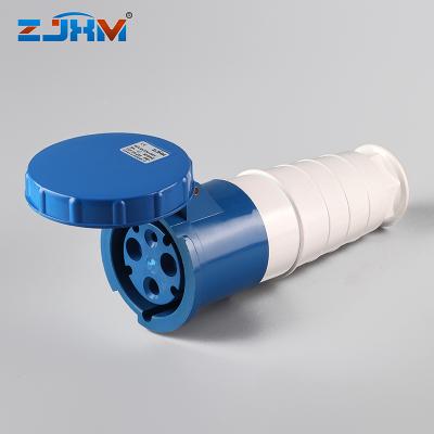 China ZJXM 63amp IP67 Industrial Socket Connector Industrial Coupler And Socket 3P+N+E for sale