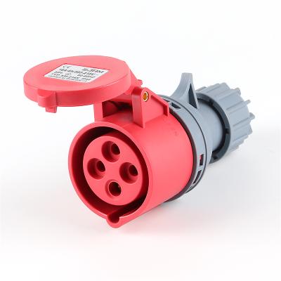 China XM-224K ip44 32 amp 3pin waterproof industrial plug and socket for sale