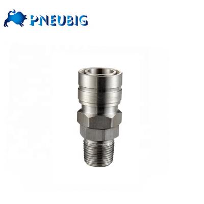 China Garment Shops SM Series Metal Coupler Male Thread Stainless Steel Pneumatic Quick Fitting for sale