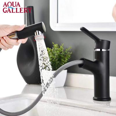 China Modern Hot Sales Design Cheap Modern China Factory Nice Quality Deck Mounted Black Finished Brass Basin Faucet for sale