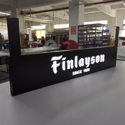 China Waterproof Customs Lead Words Double Sided Acrylic Light Box Outdoor Advertising Letter Signboard for sale