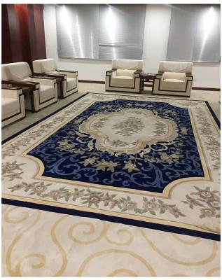 China Non Slip Wholesale Customized Living Room Woolen Hand Tufted Blanket And Carpet Luxury for sale