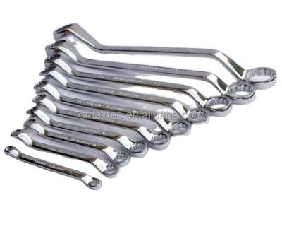 China Durable Double Ended Ring Offset Wrenches, Chrome Plated Mirror Polished 6x7mm To 46x50mm for sale