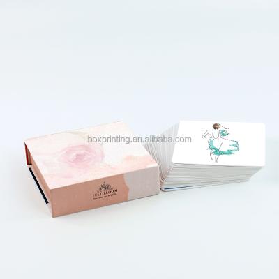 China Custom Affirm Deck Card Personalized Printed Fitness Yoga Journal Affirmation Cards for Affirmation Cards for sale