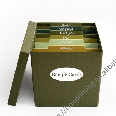 China Drinking Bundle Cards Family Child Kraft 4x6 Food Recipe Slip Game for sale