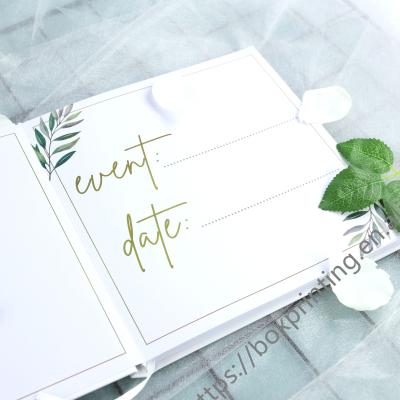 China Deluxe Full Color Printed Adversting Autograph Baby Record Wedding Guest Book for sale