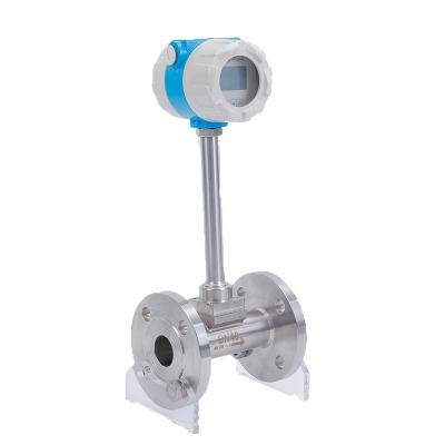 China RS485 flange karman flow meter plug-in vortex flowmeter for mixed natual oxygen nitrogen propane carbon dioxide for sale