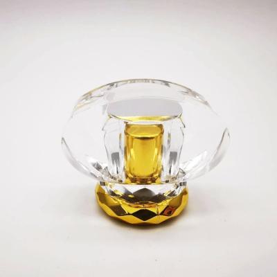 China Smell New Design Custom Acrylic Smell Proof Square Transparent Perfume Capsule Inside Gold for sale