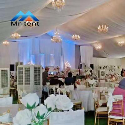 China Waterproof Luxury Wedding Tent With Air Conditioner Outdoor Aluminum Frame Large Party Tent for sale