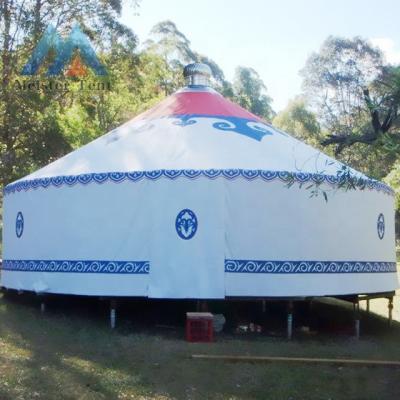 China Straight Bracing Type Popular Waterproof Mongolia Yurt Tent In Kazakhstan for sale