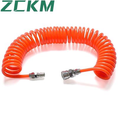 China High Pressure Flexible Spiral Polyurethane Air Recoil Pneumatic Air Hose for sale