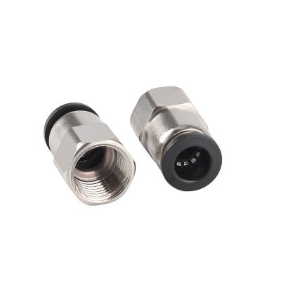 China Building Material Shops PCF Pneumatic Push To Quick Connect Female Straight Fittings Airline Pneumatic Fittings Push In Connector for sale