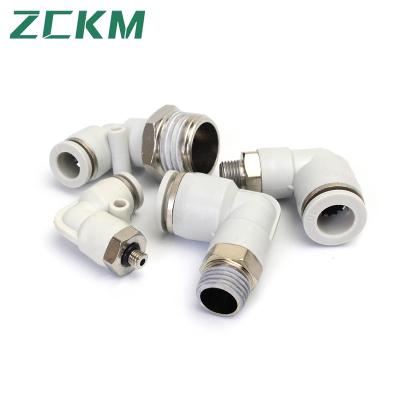 China Building Material Shops PL Series With Wire Push In Pneumatic Connectors Quick Connect Tube Adjustment 90 Degree Push To Connect Fittings Air Fittings for sale