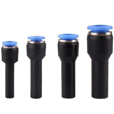 China Building Material Shops PGJ Series Reducer Pneumatic Straight Plug Compound Push To Connect Air Fittings Plastic One Touch Plastic Fittings for sale